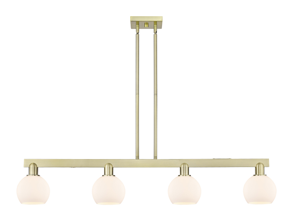 Athens - 4 Light - 49 inch - Antique Brass - Stem hung - Island Light