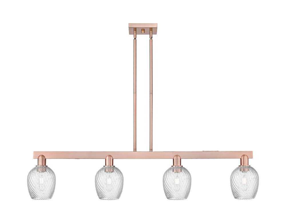 Salina - 4 Light - 49 inch - Antique Brass - Stem hung - Island Light