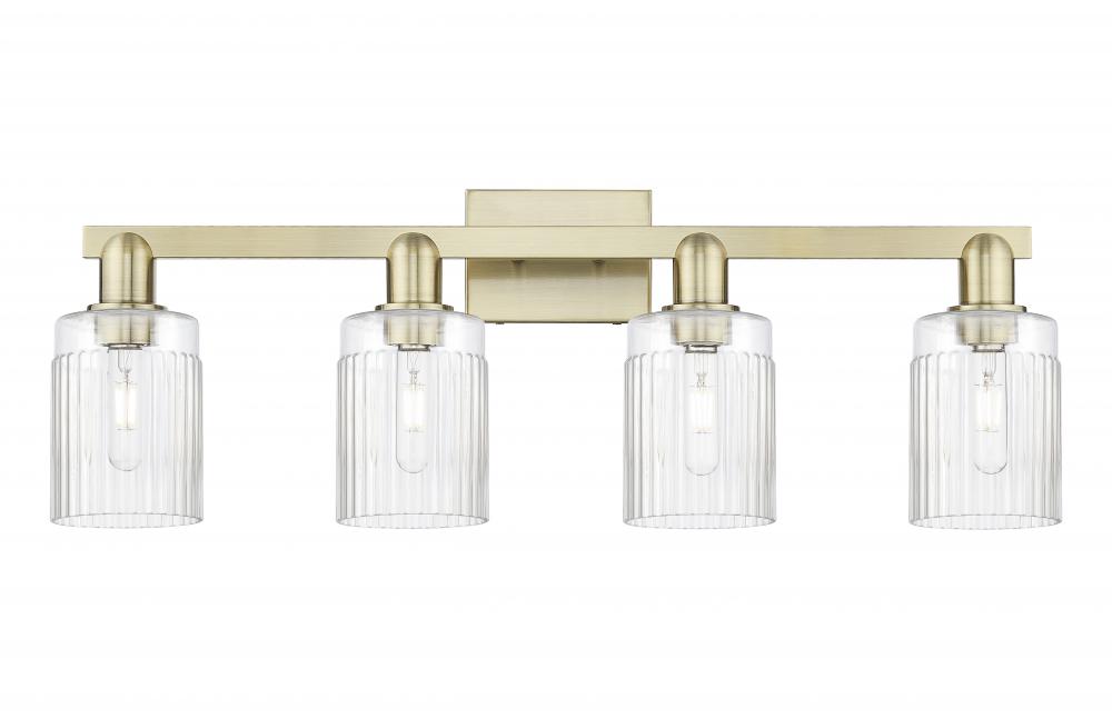 Hadley - 4 Light - 32 inch - Antique Brass - Bath Vanity Light