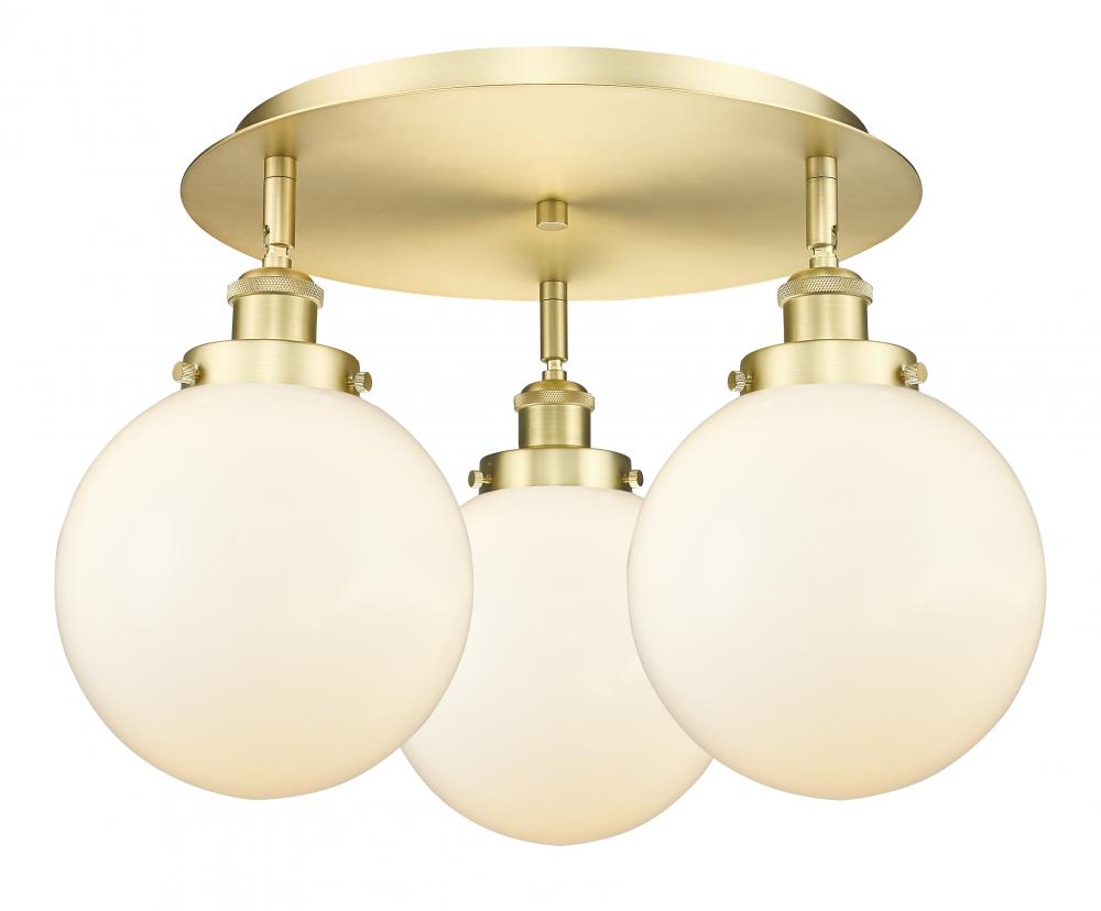 Beacon - 3 Light - 20 inch - Satin Gold - Semi-Flush Mount