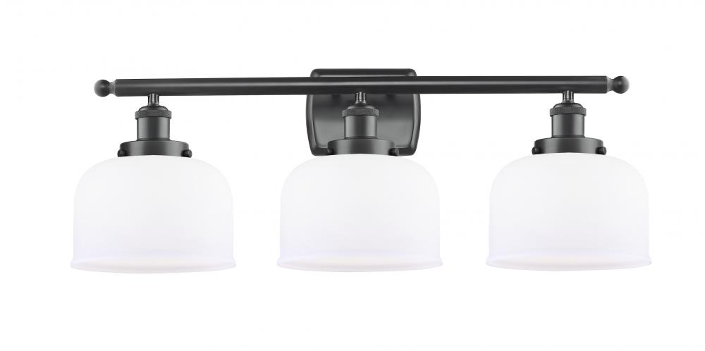 Bell - 3 Light - 28 inch - Matte Black - Bath Vanity Light