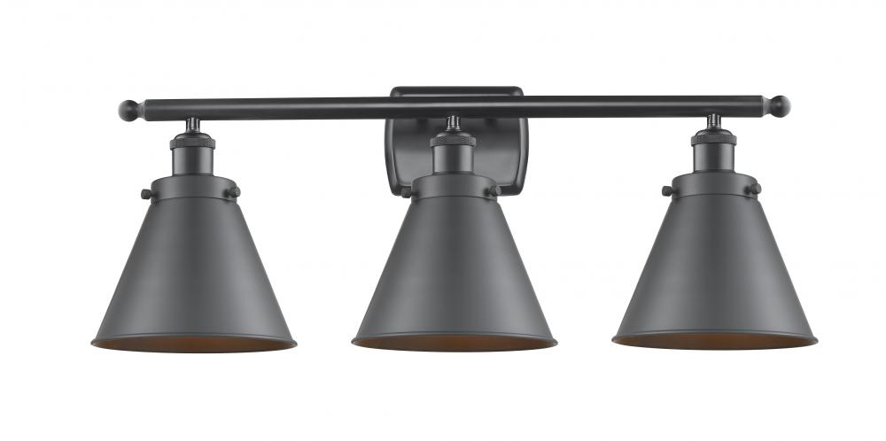 Appalachian - 3 Light - 26 inch - Matte Black - Bath Vanity Light