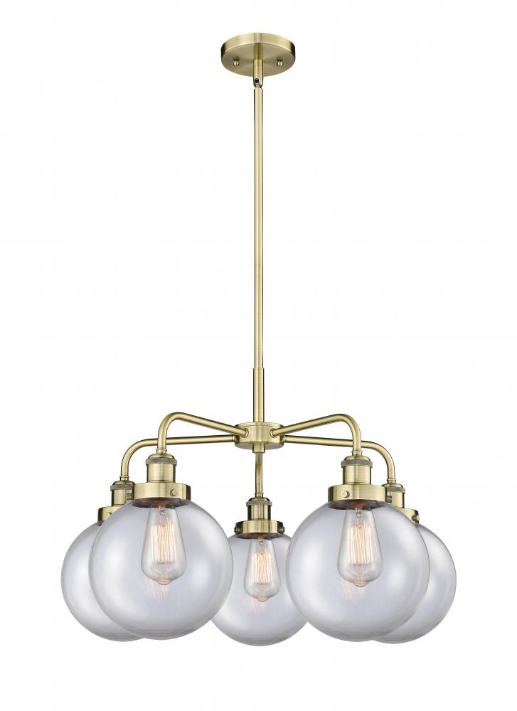 Whitney - 5 Light - 27 inch - Antique Brass - Chandelier