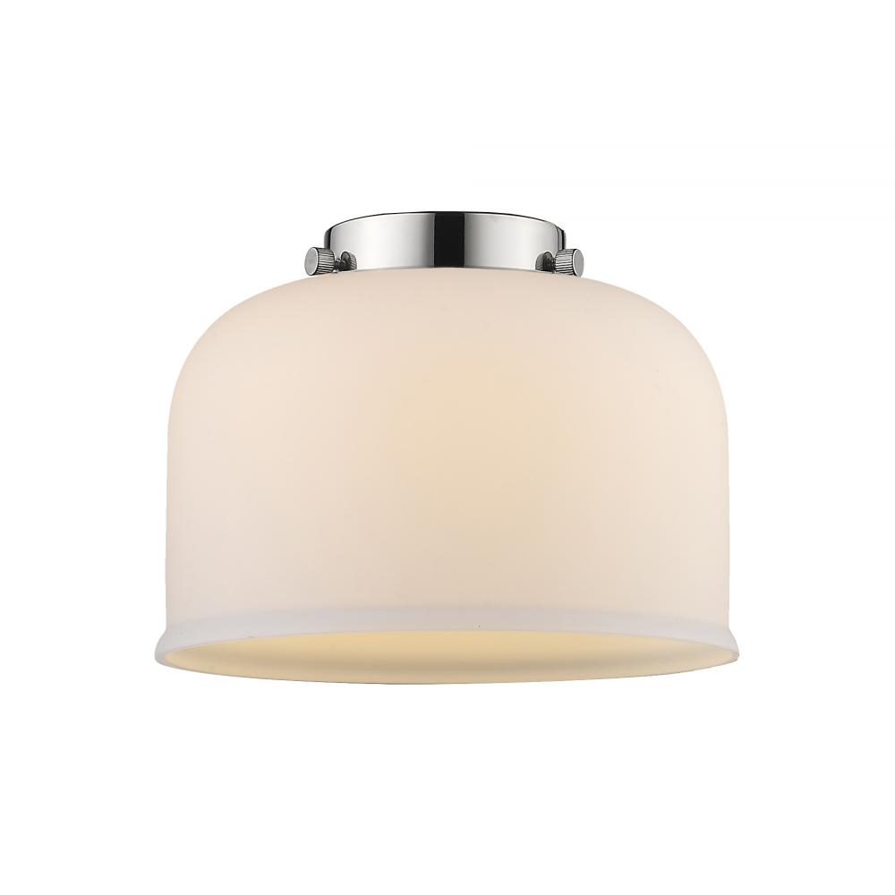 Large Bell Matte White Glass