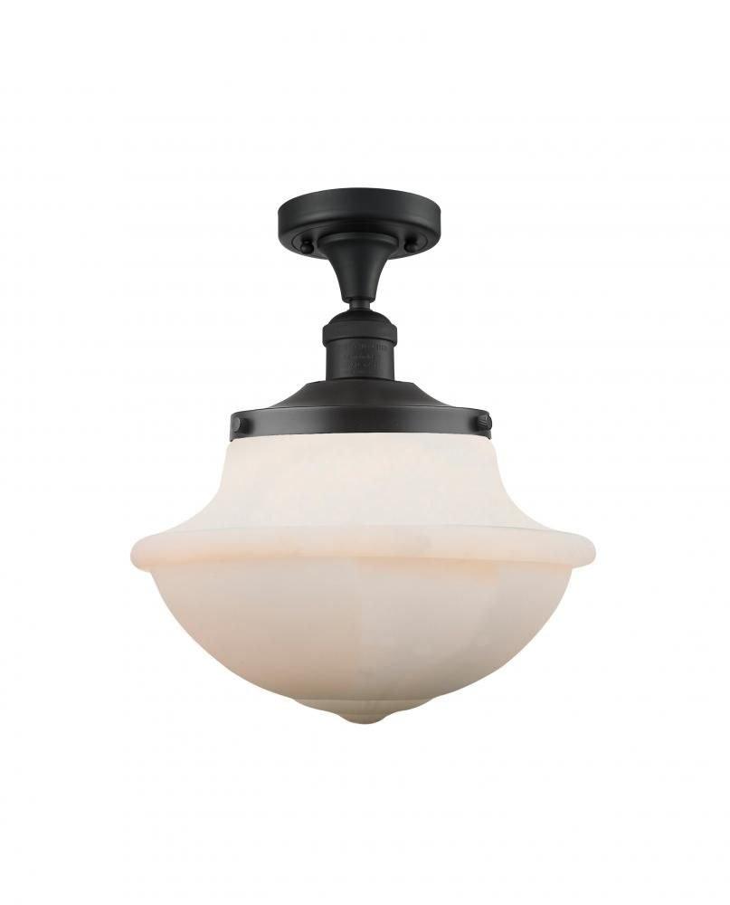 LARGE OXFORD 1 LIGHT SEMI FLUSH