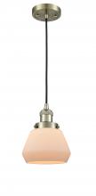 Innovations Lighting 201C-AB-G171 - Fulton - 1 Light - 7 inch - Antique Brass - Cord hung - Mini Pendant