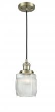 Innovations Lighting 201C-AB-G302 - Colton - 1 Light - 6 inch - Antique Brass - Cord hung - Mini Pendant