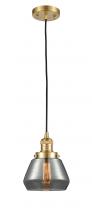 Innovations Lighting 201C-SG-G173 - Fulton - 1 Light - 7 inch - Satin Gold - Cord hung - Mini Pendant