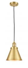 Innovations Lighting 201C-SG-M13-SG - Appalachian - 1 Light - 8 inch - Satin Gold - Cord hung - Mini Pendant