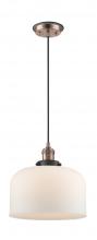 Innovations Lighting 201CBP-ACBK-G71-L - Bell - 1 Light - 12 inch - Antique Copper - Cord hung - Mini Pendant