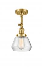 Innovations Lighting 201F-SG-G172 - Fulton - 1 Light - 7 inch - Satin Gold - Adjustable Semi-Flush Mount