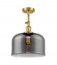 Innovations Lighting 201F-SG-G73-L - Bell - 1 Light - 12 inch - Satin Gold - Semi-Flush Mount