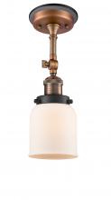 Innovations Lighting 201FBP-ACBK-G51 - Bell - 1 Light - 5 inch - Antique Copper - Semi-Flush Mount