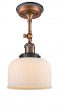 Innovations Lighting 201FBP-ACBK-G71 - Bell - 1 Light - 8 inch - Antique Copper - Semi-Flush Mount