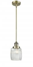 Innovations Lighting 201S-AB-G302 - Colton - 1 Light - 6 inch - Antique Brass - Stem Hung - Mini Pendant