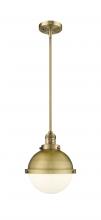 Innovations Lighting 201S-BB-HFS-81-BB - Hampden - 1 Light - 9 inch - Brushed Brass - Stem Hung - Mini Pendant