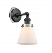 Innovations Lighting 203BK-BPSN-HRSN-G61 - Cone - 1 Light - 6 inch - Matte Black - Sconce