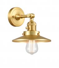 Innovations Lighting 203SW-SG-M4 - Railroad - 1 Light - 8 inch - Satin Gold - Adjustable Sconce