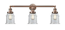 Innovations Lighting 205-AC-G182 - Canton - 3 Light - 30 inch - Antique Copper - Bath Vanity Light