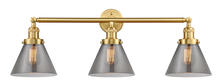 Innovations Lighting 205-SG-G43 - Cone - 3 Light - 32 inch - Satin Gold - Bath Vanity Light