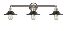 Innovations Lighting 205BP-SNBK-M6-BK - Railroad - 3 Light - 32 inch - Brushed Satin Nickel - Bath Vanity Light