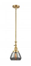 Innovations Lighting 206-SG-G173-LED - Fulton - 1 Light - 7 inch - Satin Gold - Stem Hung - Adjustable Mini Pendant