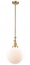 Innovations Lighting 206-SG-G201-10 - Beacon - 1 Light - 10 inch - Satin Gold - Stem Hung - Mini Pendant