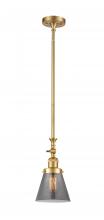 Innovations Lighting 206-SG-G63-LED - Cone - 1 Light - 6 inch - Satin Gold - Stem Hung - Adjustable Mini Pendant