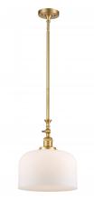 Innovations Lighting 206-SG-G71-L-LED - Bell - 1 Light - 12 inch - Satin Gold - Stem Hung - Adjustable Mini Pendant