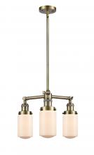 Innovations Lighting 207-AB-G311-LED - Dover - 3 Light - 17 inch - Antique Brass - Stem Hung - Chandelier