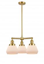 Innovations Lighting 207-SG-G171 - Fulton - 3 Light - 22 inch - Satin Gold - Stem Hung - Chandelier