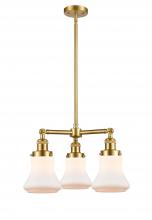 Innovations Lighting 207-SG-G191 - Bellmont - 3 Light - 18 inch - Satin Gold - Stem Hung - Chandelier