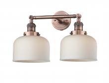 Innovations Lighting 208-AC-G71 - Bell - 2 Light - 19 inch - Antique Copper - Bath Vanity Light