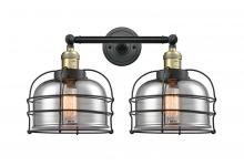 Innovations Lighting 208-BAB-G73-CE - Bell Cage - 2 Light - 19 inch - Black Antique Brass - Bath Vanity Light