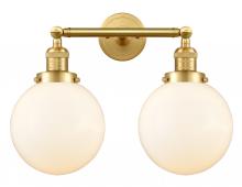 Innovations Lighting 208-SG-G201-8 - Beacon - 2 Light - 19 inch - Satin Gold - Bath Vanity Light