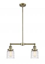 Innovations Lighting 209-AB-G513 - Bell - 2 Light - 21 inch - Antique Brass - Stem Hung - Island Light