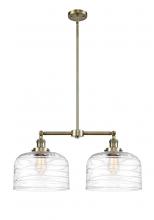 Innovations Lighting 209-AB-G713-L-LED - Bell - 2 Light - 21 inch - Antique Brass - Stem Hung - Adjustable Island Light
