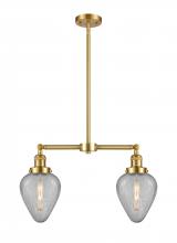 Innovations Lighting 209-SG-G165 - Geneseo - 2 Light - 21 inch - Satin Gold - Stem Hung - Adjustable Island Light