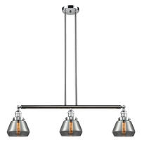 Innovations Lighting 213-PC-G173 - Fulton - 3 Light - 39 inch - Polished Chrome - Stem Hung - Island Light