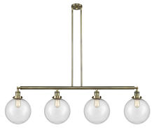 Innovations Lighting 214-AB-G204-10 - Beacon - 4 Light - 54 inch - Antique Brass - Stem Hung - Island Light