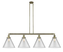 Innovations Lighting 214-AB-G42-L-LED - Cone - 4 Light - 56 inch - Antique Brass - Stem Hung - Island Light