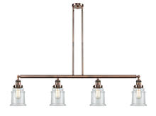 Innovations Lighting 214-AC-G182 - Canton - 4 Light - 51 inch - Antique Copper - Stem Hung - Island Light