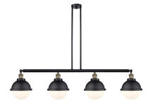 Innovations Lighting 214-BAB-HFS-81-BK - Hampden - 4 Light - 54 inch - Black Antique Brass - Stem Hung - Island Light