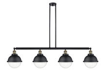 Innovations Lighting 214-BAB-HFS-84-BK - Hampden - 4 Light - 54 inch - Black Antique Brass - Stem Hung - Island Light