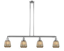 Innovations Lighting 214-PC-G146-LED - Chatham - 4 Light - 51 inch - Polished Chrome - Stem Hung - Adjustable Island Light