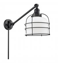 Innovations Lighting 237-BK-G71-CE - Bell Cage - 1 Light - 8 inch - Matte Black - Swing Arm