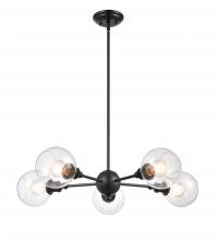 Innovations Lighting 341-5CR-BK-G122-6 - Concord - 5 Light - 30 inch - Matte Black - Cord hung - Chandelier