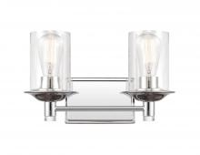 Innovations Lighting 417-2W-PC-CL-LED - Manhattan - 2 Light - 15 inch - Polished Chrome - Bath Vanity Light