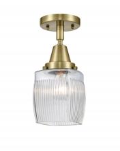Innovations Lighting 447-1C-AB-G302 - Colton - 1 Light - 6 inch - Antique Brass - Flush Mount