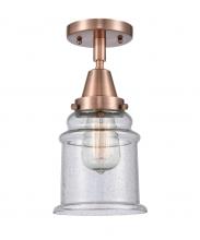 Innovations Lighting 447-1C-AC-G184 - Canton - 1 Light - 6 inch - Antique Copper - Semi-Flush Mount